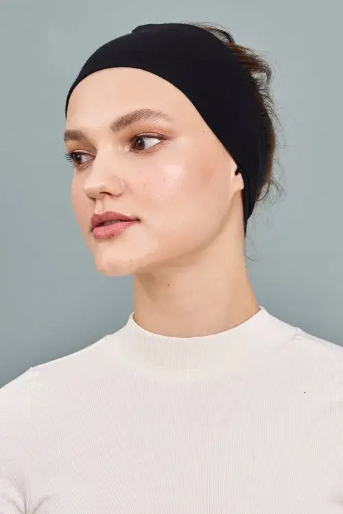 Silikonlu Bandana Bone - Siyah 