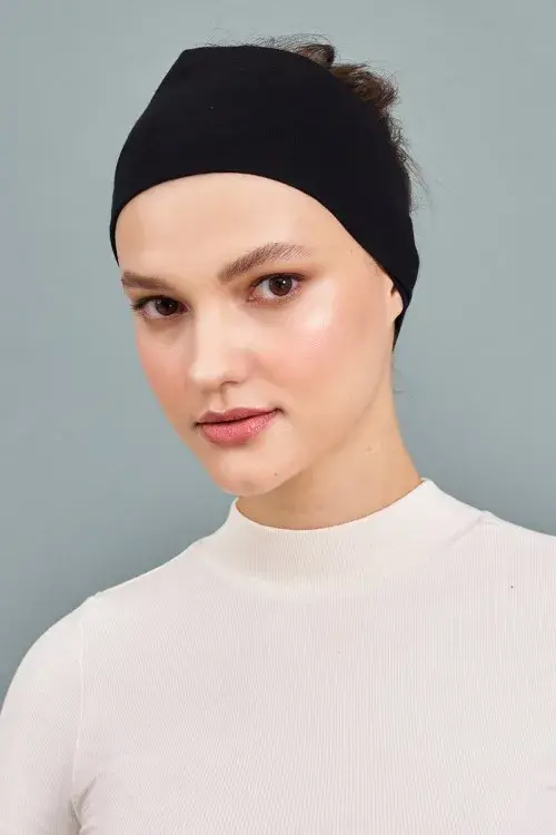 Silikonlu Bandana Bone - Siyah - 2