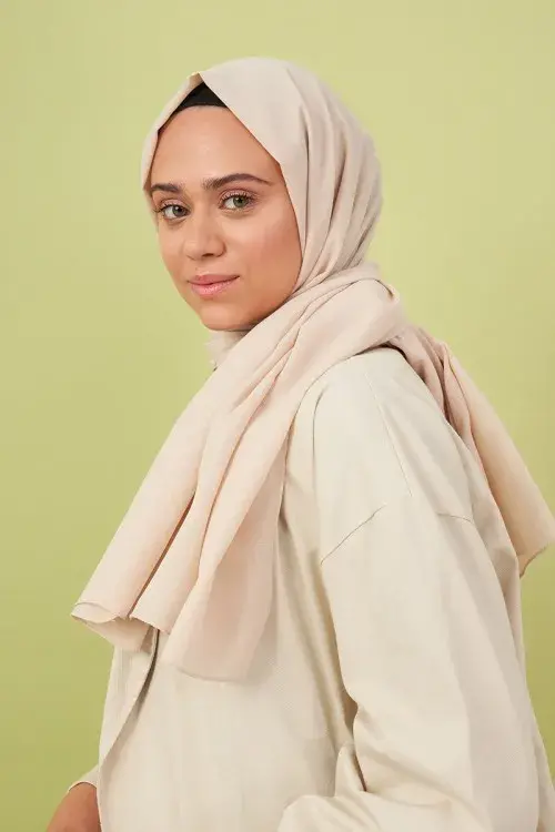 Taşlanmış Pamuk Şal - İnci - 2