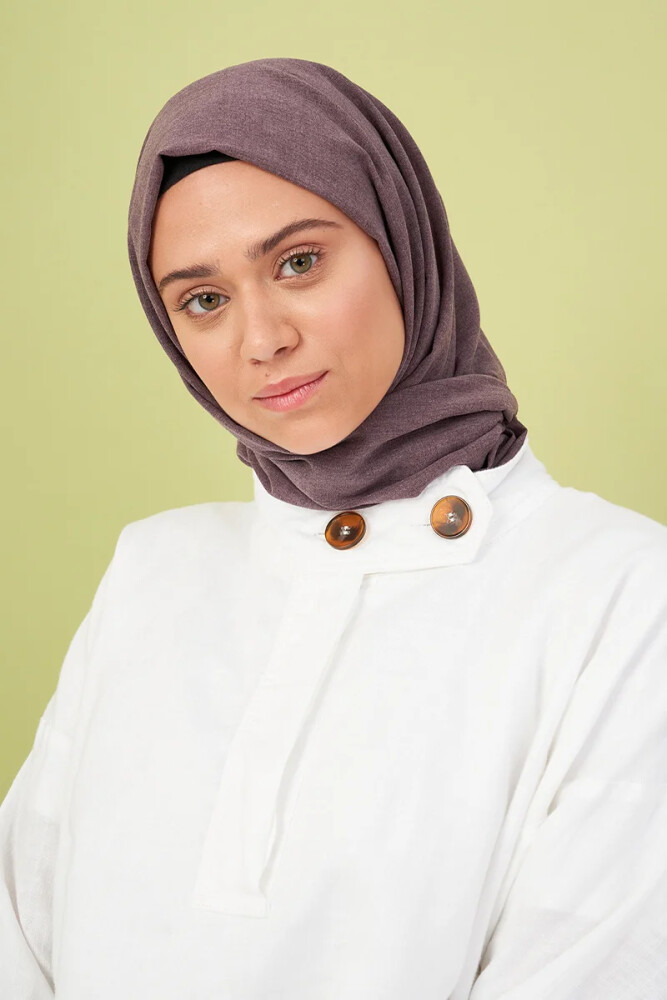 Feyza Hakyemez Taşlanmış Pamuk Şal - Mor - MADAME POLO