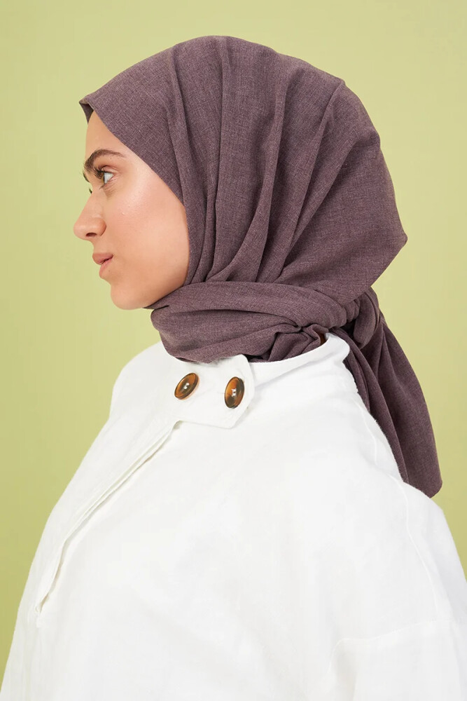 Feyza Hakyemez Taşlanmış Pamuk Şal - Mor - MADAME POLO