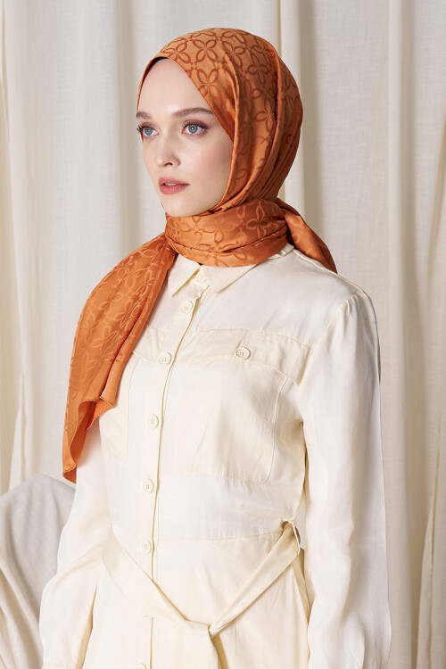 Timeless Koleksiyonu Yonca Desen - Şeftali 