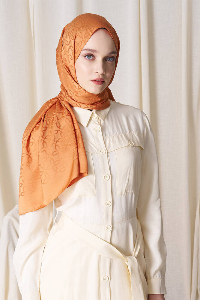 Timeless Koleksiyonu Yonca Desen - Şeftali - 3