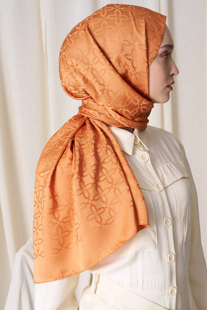 Timeless Koleksiyonu Yonca Desen - Şeftali - 4