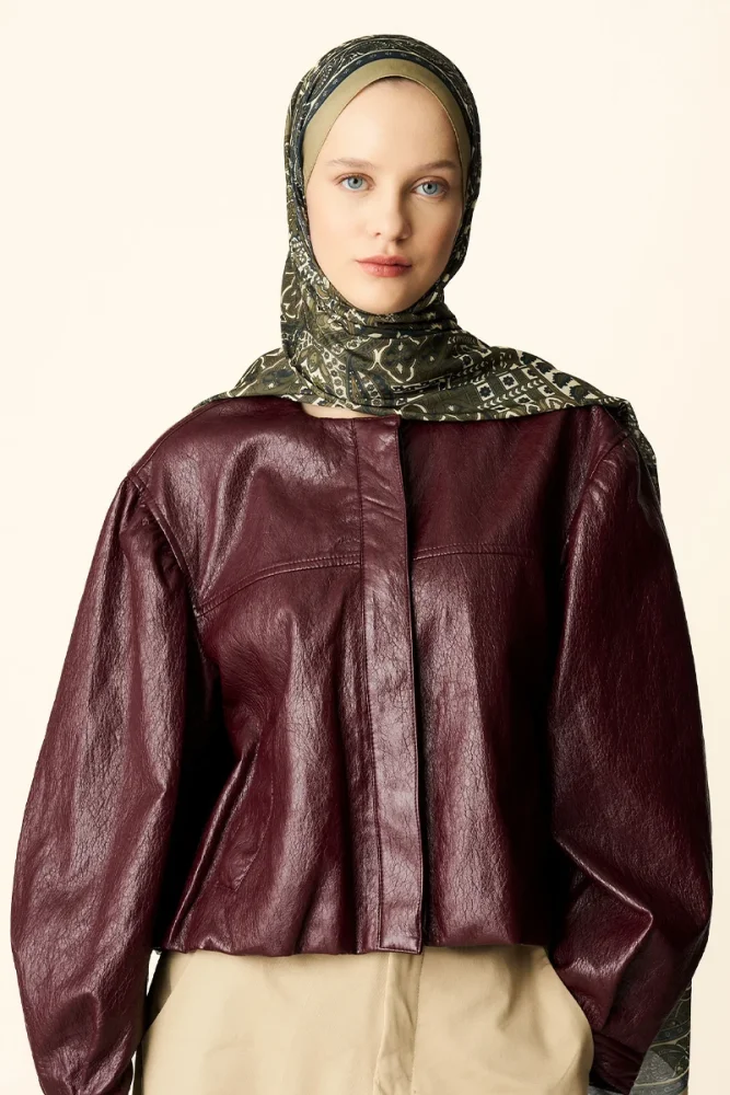 Yekta Desenli Pamuk Dokulu Şal - Yeşil - 4